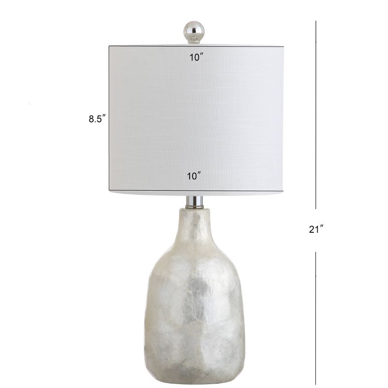 21&#34; Lucille Seashell Table Lamp (Includes LED Light Bulb) Pearl White - JONATHAN Y, 5 of 6