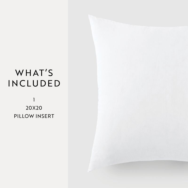 Cotton Throw Decor Pillow Insert with Polyester Fill - Becky Cameron, White, 21 x 21, 4 of 8