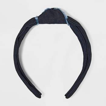 Denim Top Knot Headband - Universal Thread™ Black Denim