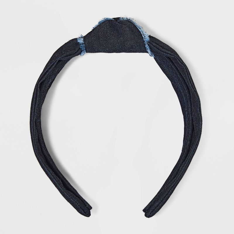 Denim Top Knot Headband - Universal Thread&#8482; Black Denim, 1 of 5