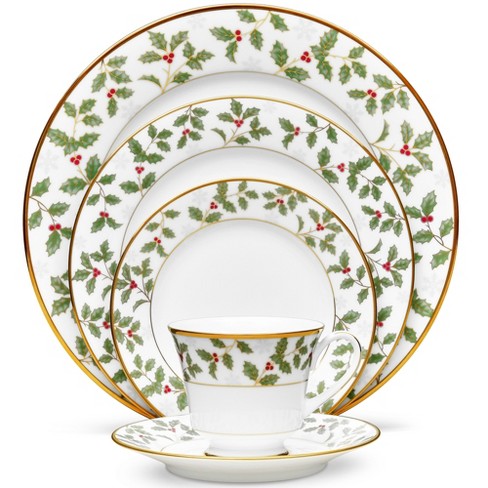 Noritake Holly And Berry Gold 5-piece Place Setting : Target