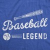 Mens Funny T Shirts Baseball Legend Sarcastic Sports Graphic Tee - Crazy Dog Men's T Shirt - 2 of 4