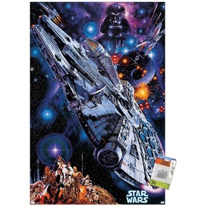 Trends International Star Wars: Global Art - Millennium Falcon Unframed Wall Poster Prints - 1 of 4
