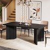 Tribesigns 63"Dining Table for 4-6, Modern Kitchen Table with Thickened Wood Base, for Kitchen, Dining Room, Living Room, Black - 3 of 4