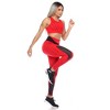 Women's Cut Out Back Mesh Sports Bra & Leggings Set - White Mark - 4 of 4