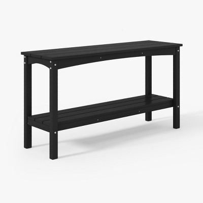WestinTrends Malibu 55" All Weather HDPE Outdoor Patio Two Shelf Table