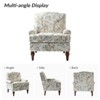 Dani comfy Livingroom Armchair with Solid Wood Legs  | KARAT HOME - 4 of 4