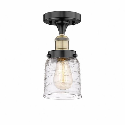 Bell - 1 Light Semi-Flush Mount In Industrial Style-8.25 Inches Tall and 6.5 Inches Wide