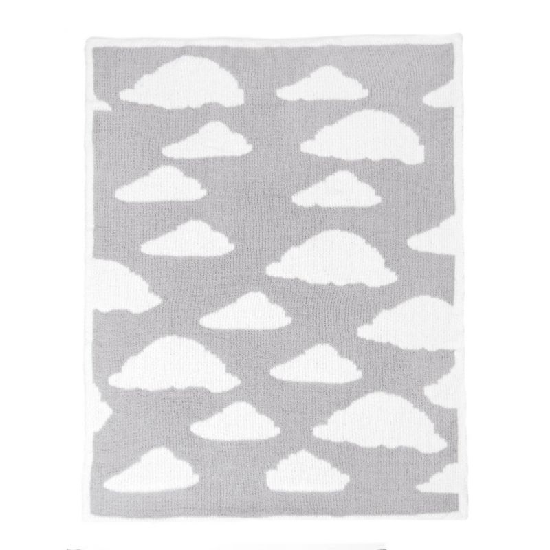 Tadpoles Ultra-Soft Chenille Knit Baby Blanket - Gray /White, 2 of 4