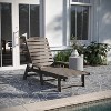 Merrick Lane Gaylord Adjustable Adirondack Lounger with Cup Holder- All-Weather Indoor/Outdoor HDPE Lounge Chair - 2 of 4