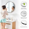 ChicFurnit Decorative Wall Mirrors 30 Inch Round Mirror Wall Mounted Circle Mirrors Vanity Mirror for Bathroom Living Room, Black, 30.00"*0.70"*30.00" - 4 of 4