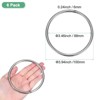 Unique Bargains Dream Catcher Stainless Steel Macrame Wreath Floral Round Metal O Rings 6 PCS - 3 of 4
