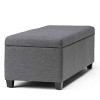 CAVINAS Faux Leather Storage Ottoman Bench,Upholstered Ottoman with Stitching Design for Living Room,Bedroom - 4 of 4