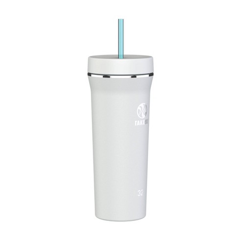22oz Double Wall Stainless Steel Outer and PP Inner Straw Tumbler Pink -  Room Essentials™