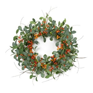 Melrose Foliage and Berry Twig Wreath 21"D - 1 of 2