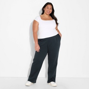 Women's Slim Fit Straight Mid-Rise Sweatpants - Wild Fable™ - 1 of 3