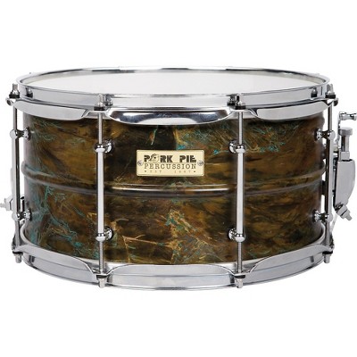 Pork Pie Brass Patina Snare Drum 7 x 13