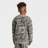 Boys' Marvel Black Panther Crewneck Fleece Sweatshirt - Dark Gray - 2 of 3