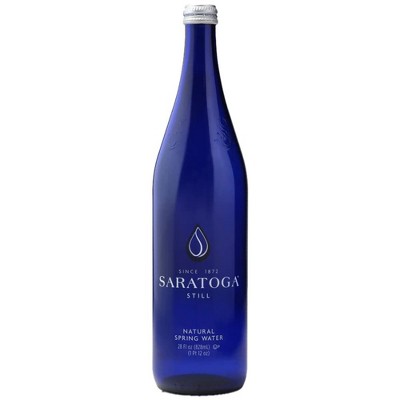 Saratoga Still Natural Spring Water - 28 Fl Oz Glass Bottle (Pack of 12)