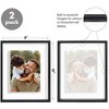 Floating Aluminum & Plexiglass Picture Frame - Black (2 Pack) - 2 of 4