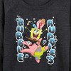 Women's - SpongeBob SquarePants - Bubble Buddies Lightweight French Terry Wide Neck Long Sleeve Shirt - 2 of 4