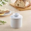 Butter Bell® Crock - Classic White Glossy Ceramic Butter Keeper, French Butter Dish for Soft Spreadable Butter Without Refrigeration - 3 of 4