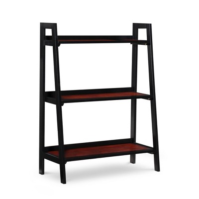40" Calum 3 Shelf Bookshelf Black Cherry - Linon