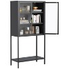 Metal Sideboard Cabinet, Accent Storage Cabinet with doors, Modern Coffee Bar Cabinet with Adjustable Shelves 200lbs Capacity for Kitchen-The Pop Home - 2 of 4