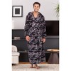 ADR Men's Robe, Plush Fleece Hooded Bathrobe Man, Long Warm Cozy Bath Robe Man - 2 of 4