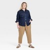 Women's Slim Fit Long Sleeve Denim Western Shirt - Universal Thread™ - 3 of 3