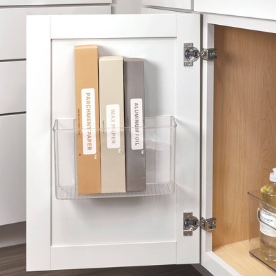 iDESIGN Plastic Wall Mount Organizer Rack Clear: Kitchen Cabinet Storage, Hand Wash, 11" W x 6.5" H x 3.5" D — фото 8