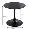 Mid-century Tulip Dining Table, with Round or Square Table Top, Pedestal Dining Table, End Table Leisure Coffee Table - 2 of 4