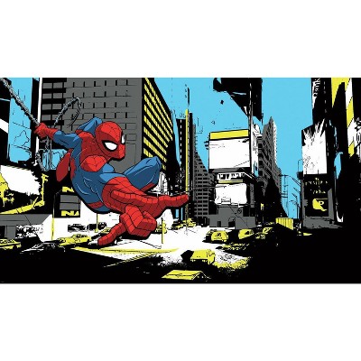 6'x10.5' XL Spider-Man Classic Chair Rail Prepasted Ultra Strippable Mural - RoomMates