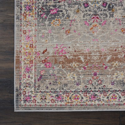 Handmade Gray Synthetic Rectangular 2' x 4' Area Rug