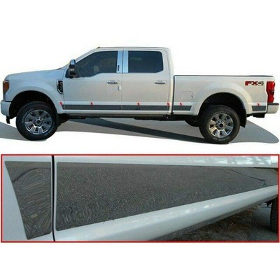 QAA is Compatible with 2017-2020 Ford F-250 & F-350 Super Duty 12 Piece Stainless Rocker Panel Trim, Upper Kit, 4.5" Width TH57323