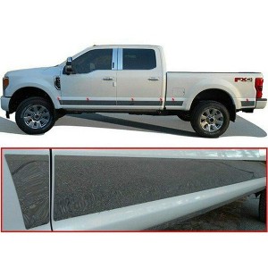 QAA is Compatible with 2017-2020 Ford F-250 & F-350 Super Duty 12 Piece Stainless Rocker Panel Trim, Upper Kit, 4.5" Width TH57323 - 1 of 4