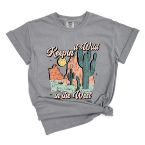 Simply Sage Market Keepin It Wild Colorful Garment Dyed Tee - 1 of 4