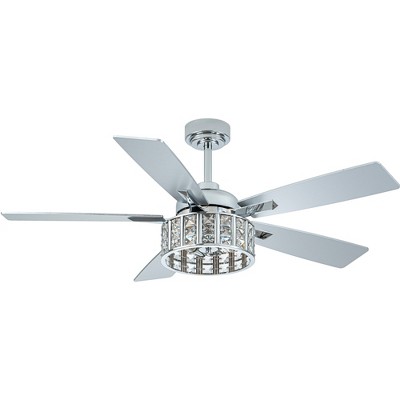 Bella Depot 52" Modern Crystal Ceiling Fan with Light