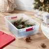 32qt Latching Clear Storage Box with Red Lid - Brightroom™ - image 2 of 4