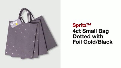 4ct Small Bag Dotted With Foil Gold/black - Spritz™ : Target