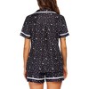 Ekouaer Women's Pajama Sets 2 Piece Short Sleeve Button Down Tops and Pants Pj Set V Neck Sleepwear Loungewear Chest Pocket - 4 of 4