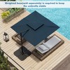 Tangkula Patio 9.5FT Square Cantilever Offset Umbrella Double Vented 360° Heavy Duty - 3 of 4