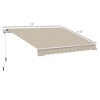 PAGED Retractable Awning Adjustable Protection Patio Awnings Aluminum and Steel Frame with Hand Crank for Balcony, Backyard - 3 of 4