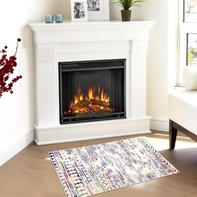 Modern Washable Rug - Non-Slip Kitchen & Bathroom Mat for Laundry, Nursery, Office, Living & Dining Room - Contemporary Carpet