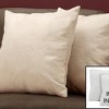 DSVIMOY Support Pillow Decorative Throw Pillow with Feathered Pattern for Sofa or Bed Use, Beige, 17"*17"*2" - 2 of 4