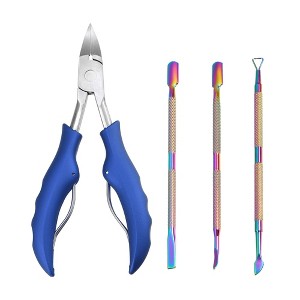 Unique Bargains Toe Nail Clippers Professional Kit 4 Pcs - 1 of 4