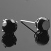 Pompeii3 2 1/2ct Black Diamond Studs Womens Earrings 14K White Gold - 3 of 4