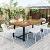 Set of 2 Patio Dining Chairs Stackable Chairs, Breathable Design, Simple Art Style, Metal Legs+Plastic Backrest -ModernLuxe - 4 of 4
