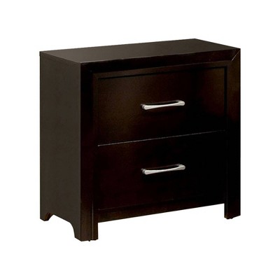 Transitional Nightstand Espresso - Benzara