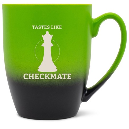 100 North Queen Chess Piece 10 Ounce Green and Black Two Toned Ombre, Comfortably Fits Your Hands, Ceramic Tea Coffee Cup Mug, Tastes Like Checkmate - image 1 of 1